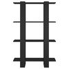 vidaXL Knjižna omara/pregrada črna 80x30x123,5 cm