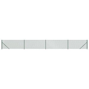 vidaXL Mrežna ograja s prirobnico zelena 0,8x10 m