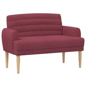 vidaXL Dvojnica s gumbi Vinorodna rdeča 116 x 67 x 80 cm Blago
