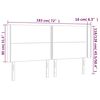 vidaXL Vzglavje z u&scaron;esi temno rjavo 183x16x118/128 cm blago