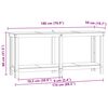 vidaXL Delovna miza Voskan Rjava 180 x 50 x 80 cm Masivna borovina