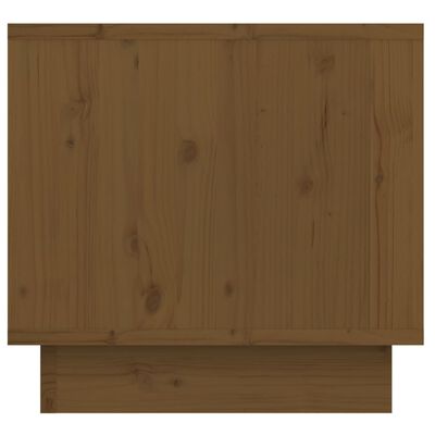 vidaXL Nočna omarica medeno rjava 35x34x32 cm trdna borovina