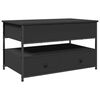 vidaXL Klubska mizica črna 85x50x50 cm inženirski les in kovina