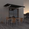 vidaXL Avtomatska tenda LED + senzor 400x350 cm antracitna