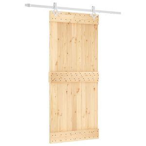 vidaXL Drsna vrata 90 x 210 cm Masiven borov les (neobdelan)