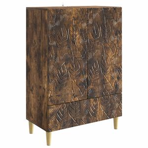 vidaXL Strani &scaron;al Dimljen hrast 66 x 34,5 x 95 cm Inženirski les