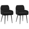 vidaXL Jedilni stoli 2 pcs Žamet Črna 59 x 59,5 x 90 cm