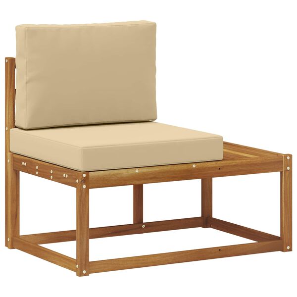 vidaXL Zunanji končni kavč Naravna 91 x 63 x 73 cm Masiven les akacije