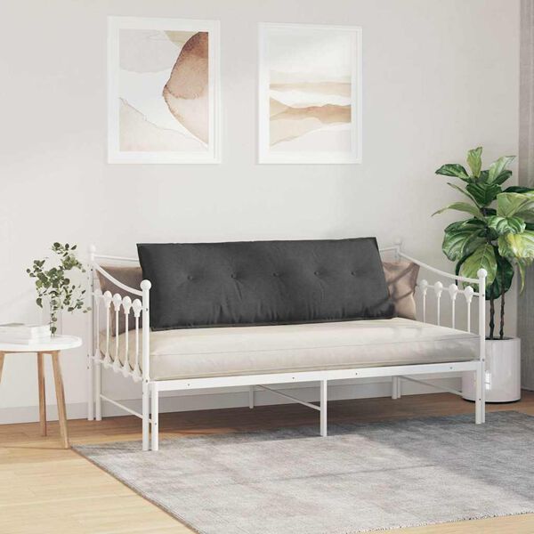 vidaXL Poglavni vzglavnik Temno siva 140 x 50 cm Žametna tkanina