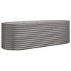 vidaXL Visoka greda iz cinkanega jekla 224x80x68 cm siva
