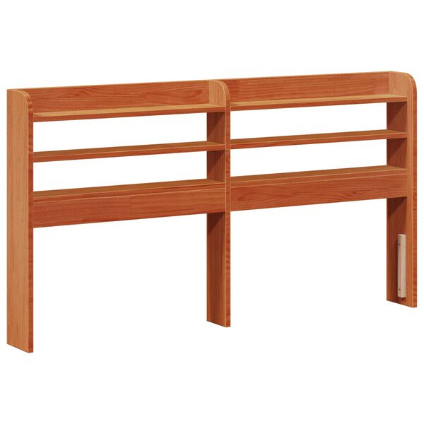 vidaXL Konstrukcija postelje z vzglavjem Voskast rjav 150 x 200 cm