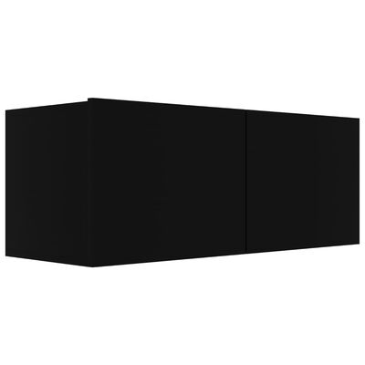 vidaXL Komplet TV omaric 5-delni črna iverna plošča
