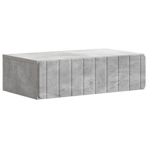 vidaXL Stenska stranska miza Betonsko siva 59 x 34,5 x 17 cm