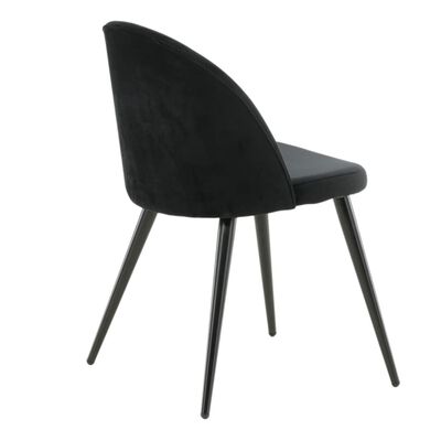 Venture Home Jedilni stoli 2 kosa Velvet žamet črne barve