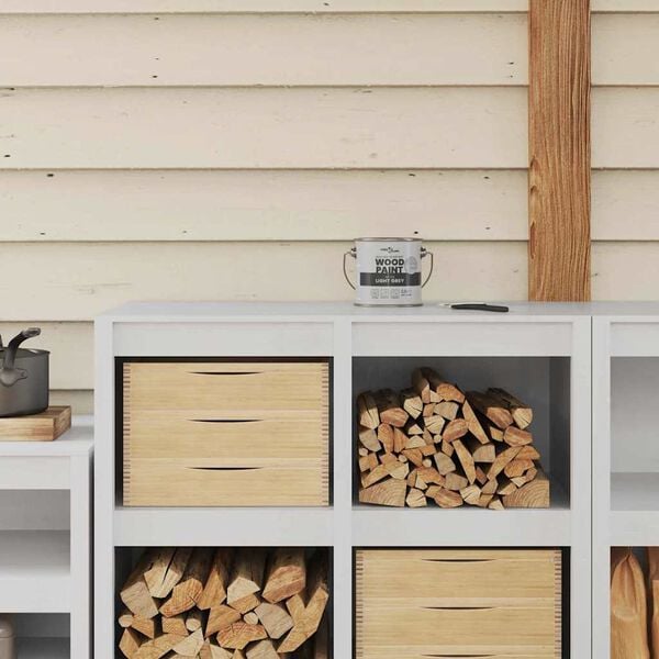 vidaXL Barva za les Siva 16,5 x 16,5 x 16 cm Tisk na steno