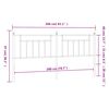 vidaXL Kovinsko posteljno vzglavje črno 200 cm
