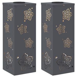 vidaXL Solarno LED svetilo za pot 2 kos Toplo bela 18 x 18 x 50 cm