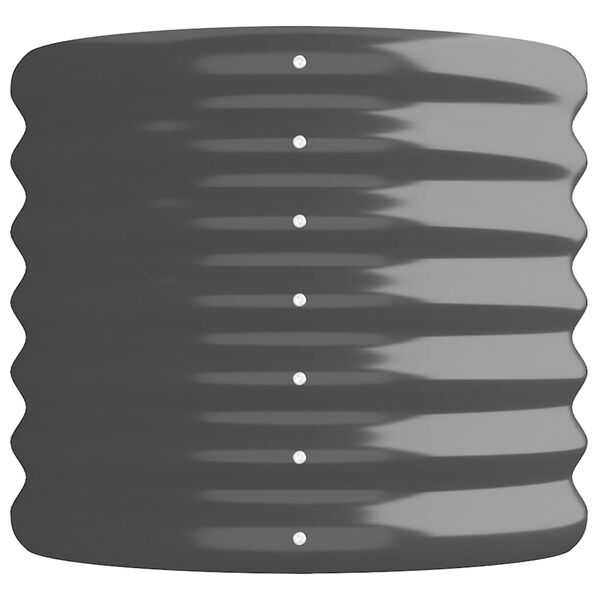 vidaXL Visoka greda iz cinkanega jekla 224x40x36 cm antracit