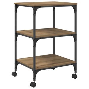 vidaXL Stojalo za tiskalnik Umetni hrast 50 x 41 x 75 cm