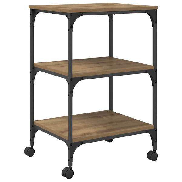 vidaXL Stojalo za tiskalnik Umetni hrast 50 x 41 x 75 cm