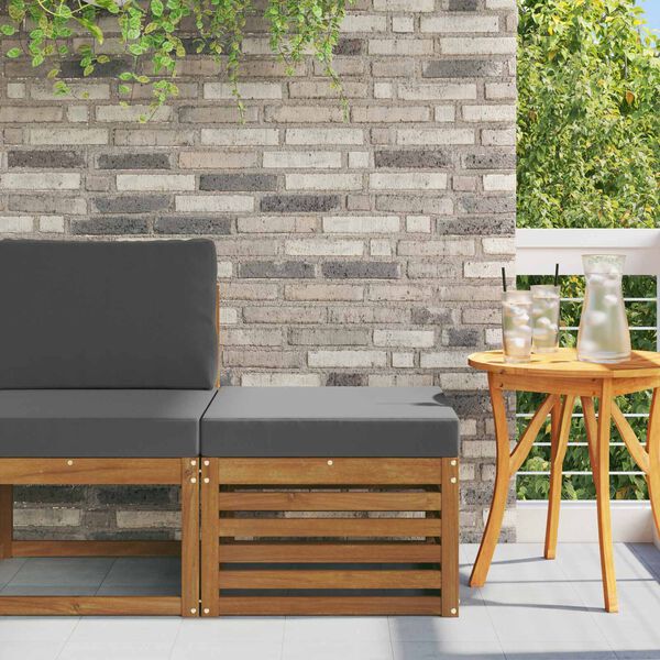 vidaXL Zunanji puf Masiven les akacije Naravna