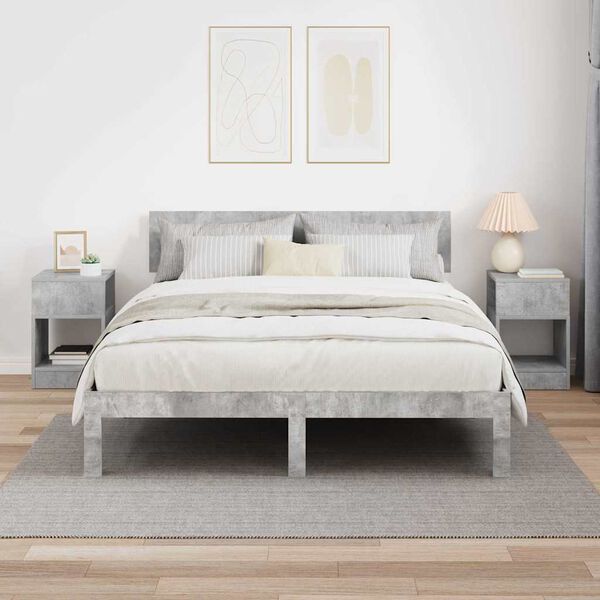 vidaXL Stranska miza 2 pcs Betonsko siva 30,5 x 30 x 45 cm