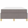 vidaXL Konstrukcija postelje z vzmetnico Taupe 120 x 190 cm blago