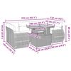 vidaXL Vrtna sedežna garnitura 7-delna z blazinami bež poli ratan