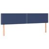 vidaXL Posteljno vzglavje modra 200x5x78/88 cm blago