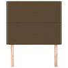vidaXL Vzglavje postelje temno rjavo 90x5x118/128 cm blago