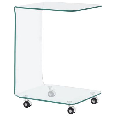 vidaXL Klubska mizica 45x40x63 cm kaljeno steklo
