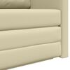 vidaXL Sofa postelja 110cm krema Umetno usnje
