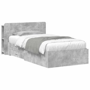 vidaXL Posteljna konstrukcija s prostorom za shranjevanje 75 x 190 cm