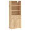 vidaXL Visoka komoda sonoma hrast 69,5x34x180 cm inženirski les