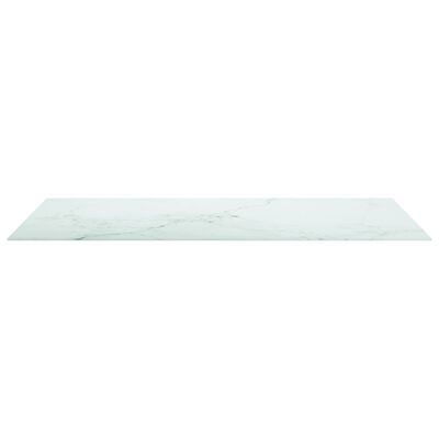 vidaXL Mizna plošča bela 120x65 cm 8 mm kaljeno steklo z marmorjem