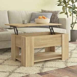 vidaXL Klubska mizica sonoma hrast 79x49x41 cm konstruiran les