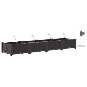 vidaXL Vrtni lonček 4 kos Rjava 160 x 40 x 22 cm PP