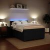 vidaXL Box spring posteljni z vzmetnico črn 140x190 cm žamet
