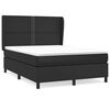 vidaXL Box spring postelja z vzmetnico črn 140x190 cm umetno usnje