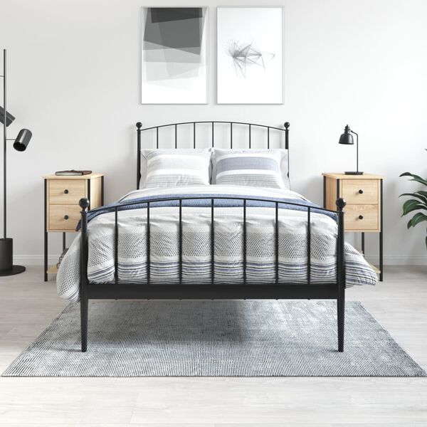 vidaXL Nočna omarica 2 kosa sonoma hrast 32x42x70 cm inženirski les