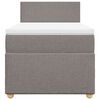vidaXL Box spring postelja z vzmetnico taupe 90x190 cm blago