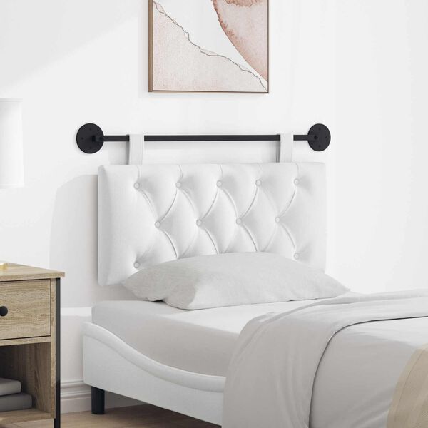 vidaXL Visoki naslon za glavo Bela 100 x 55 x 7 cm blago