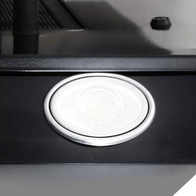 vidaXL RGB kuhinjska napa LED 60 cm nerjaveče jeklo in kaljeno steklo