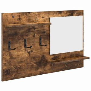 vidaXL Nadwyčajna obe&scaron;alnik za pla&scaron;če Dimljeni oreh 90 x 10 x 50 cm