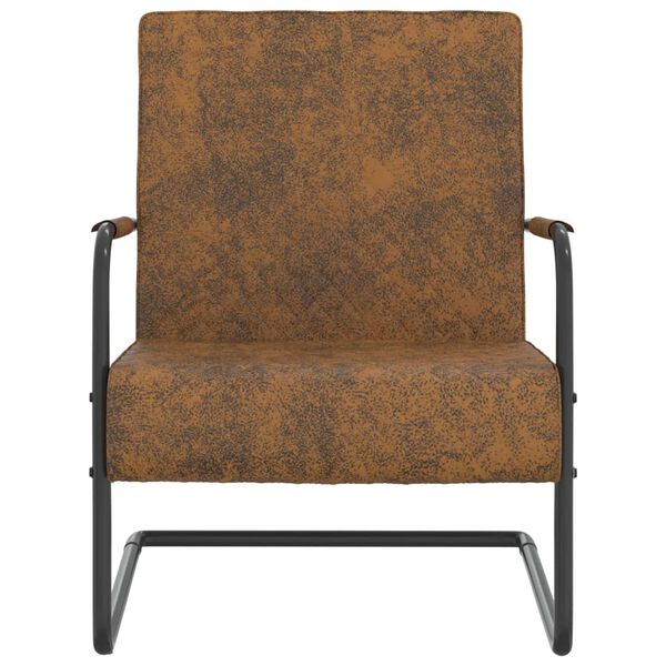 vidaXL Nihajni stol rjavo blago