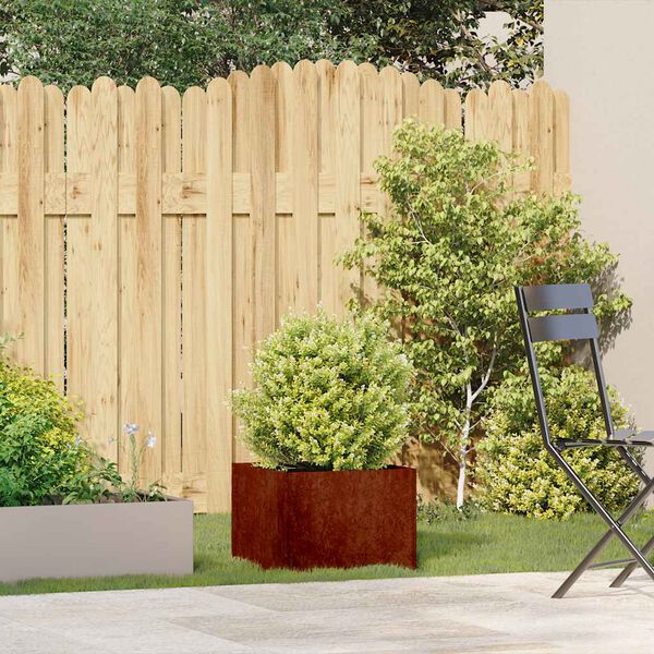 vidaXL Planter Rusty 40x40x30 cm Vremensko odporno jeklo
