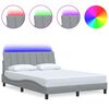 vidaXL Posteljni okvir brez vzmetnice Hanko svetlo siv 140x190 cm blago