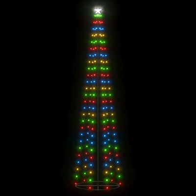 vidaXL Novoletna jelka iz 136 barvnih LED lučk 70x240 cm