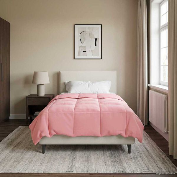 vidaXL Polna celoletna prevleka Roza 155 x 200 cm Mikrovlakna