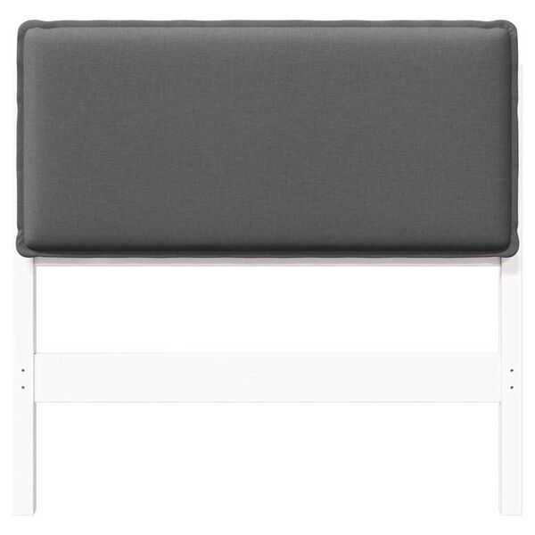 vidaXL Tapecirano vzglavje z vzglavjem Bela in svetlo siva 100 cm